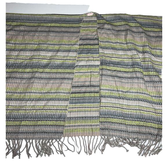 Free People Shawl Women’s One Size Multicolor Striped Knit Wrap Poncho Kimono - Picture 7 of 13